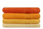 Aucune Juego de 4 toallas de baño - 70 x 140 cm - Amarillo